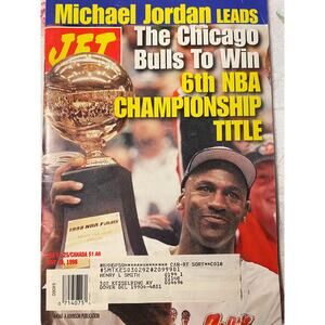 Jet Magazine Michael Jordan Bulls Win 6th NBA Champ Title June 29, 1998 VGUC